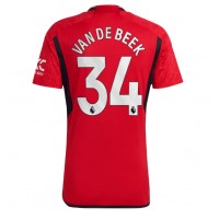 Manchester United Donny van de Beek #34 Hjemmedrakt 2023-24 Kortermet